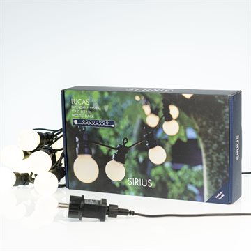 Sirius Lucas LED-lyskæde varm hvid - Startsæt 10 pærer 69610